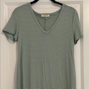 Stripped Mint Green Dress